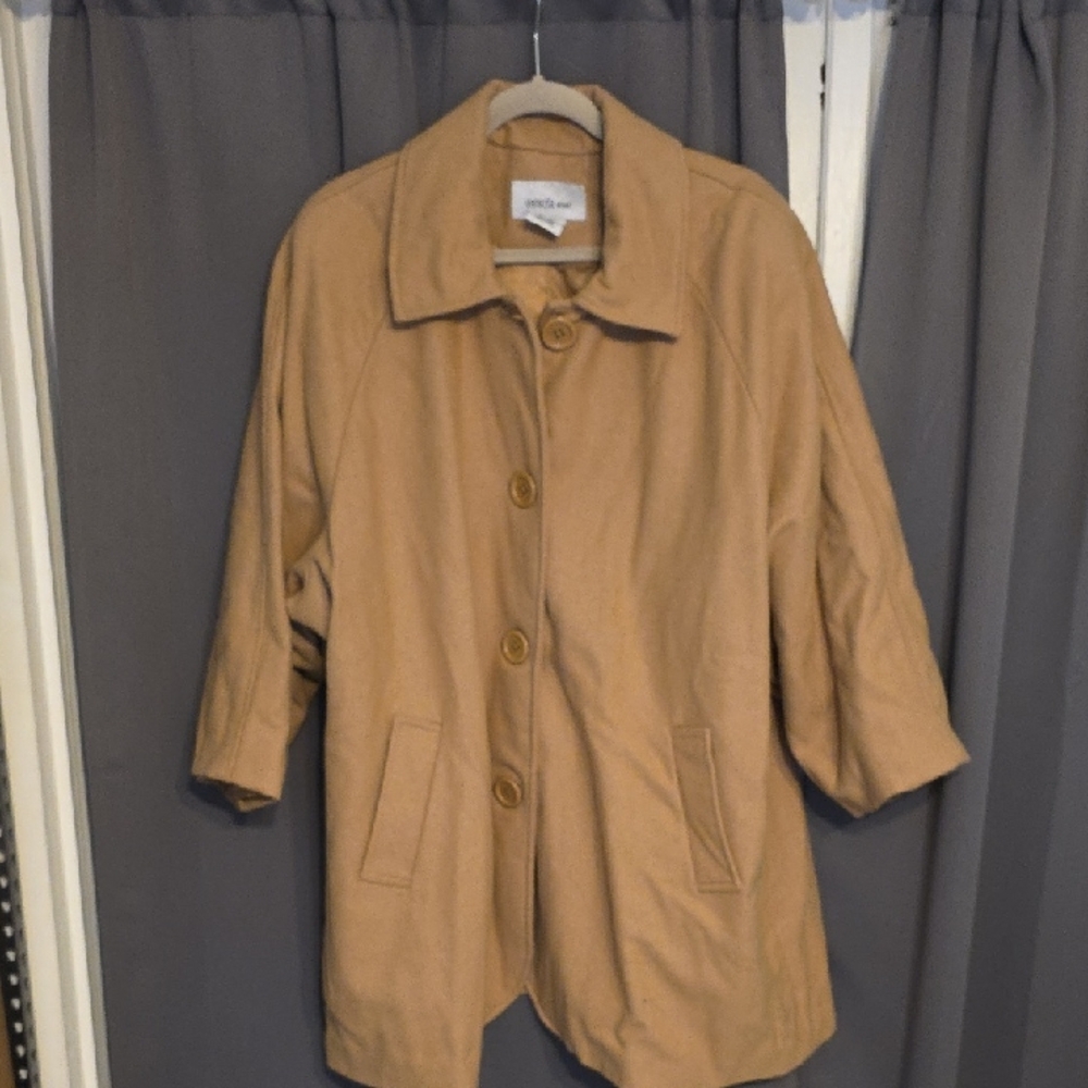 VTG Venezia Women's‎ 60% Wool Blend Coat Tam Buttons Pockets Lined Sz 30W EUC